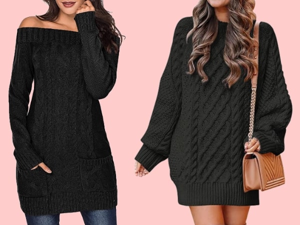 Best Black Sweater Dresses