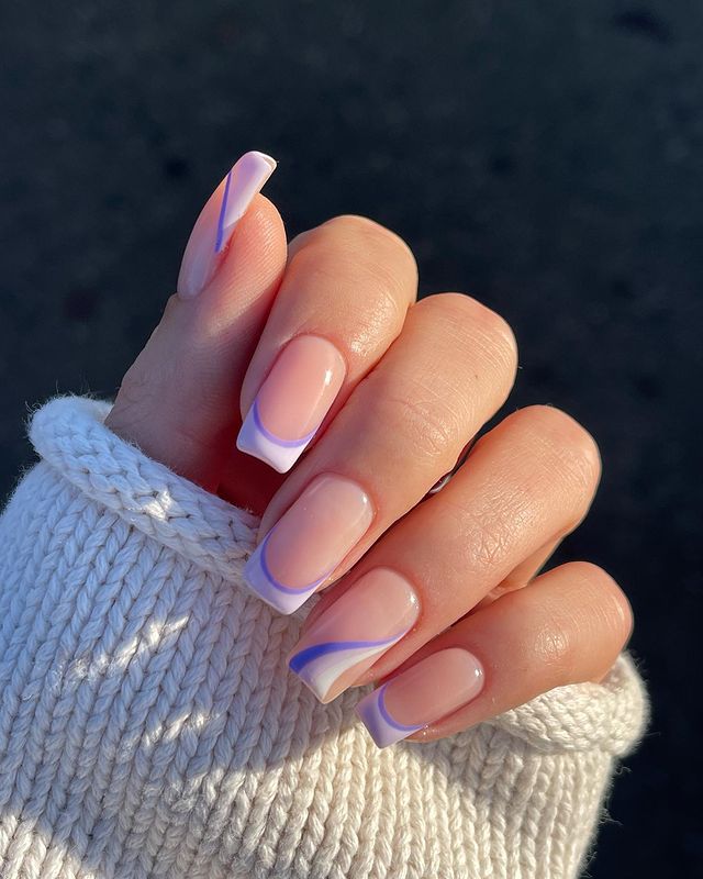 Purple Pink Nails