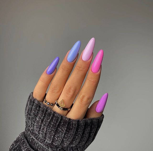 Gorgeous Rainbow Nails
