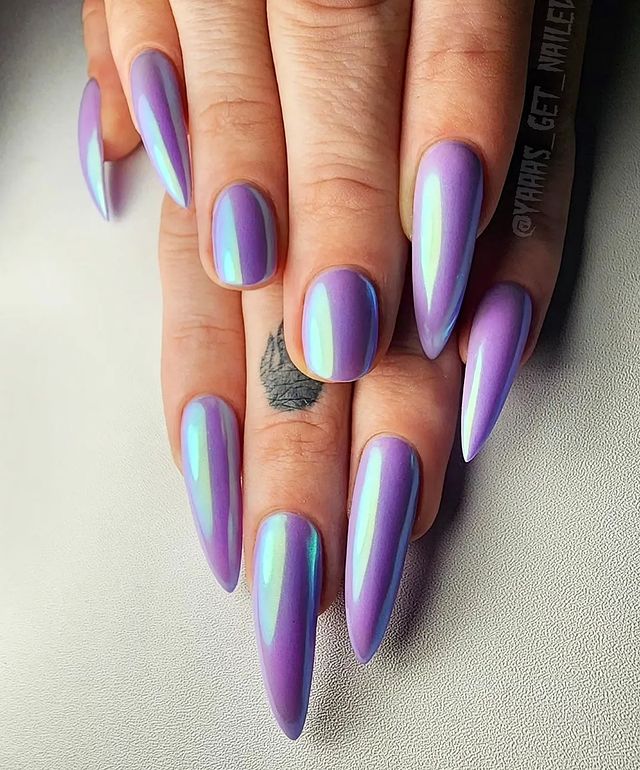 Violet Long Summer Nails